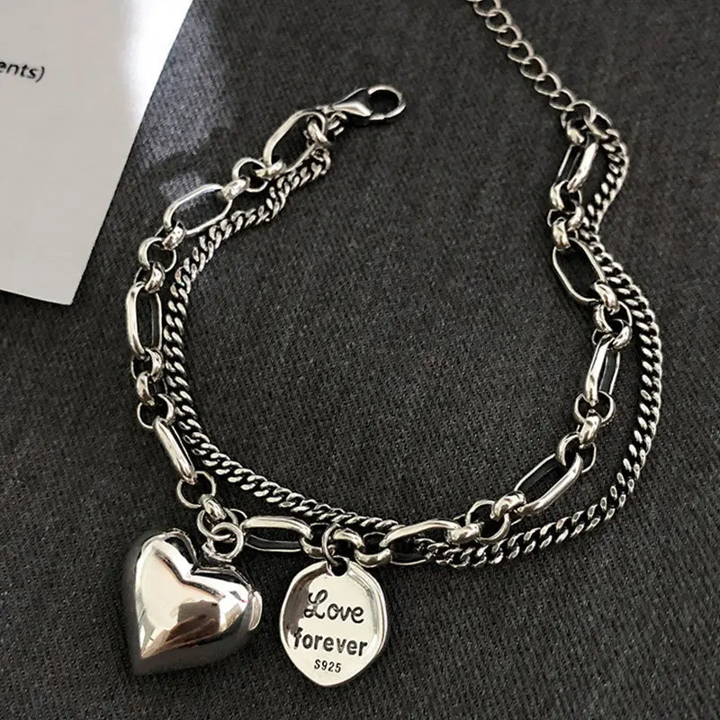 Bracelet à breloques en argent 925 pour femme | Zircon