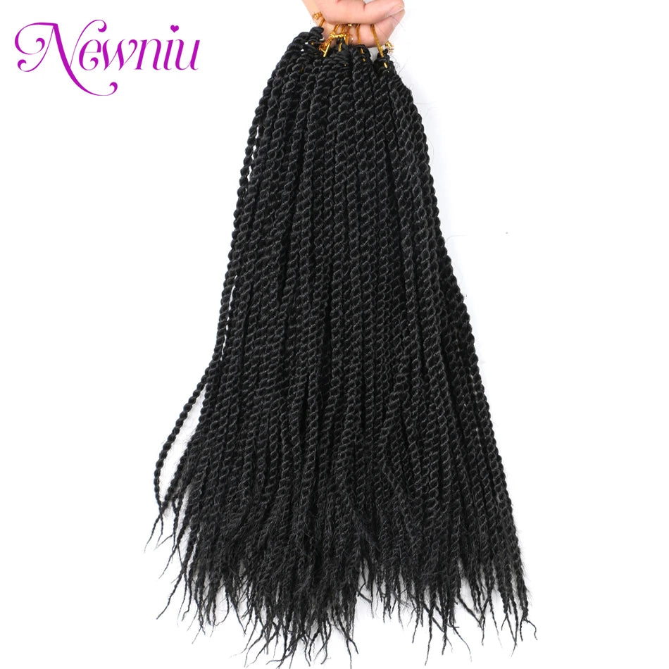 Tresses Crochet Senegalese Twist Synthétiques Ombre | Box Braids | Extensions Cheveux | Femme