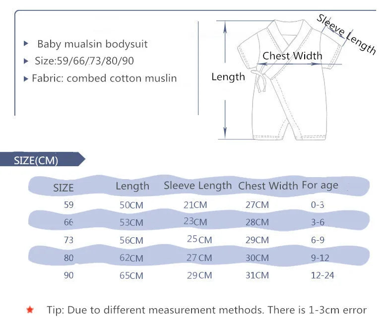Baby Clothes Newborn Jumpsuit Girls Boys Muslin Cotton Long Sleeve Romper 0-24M