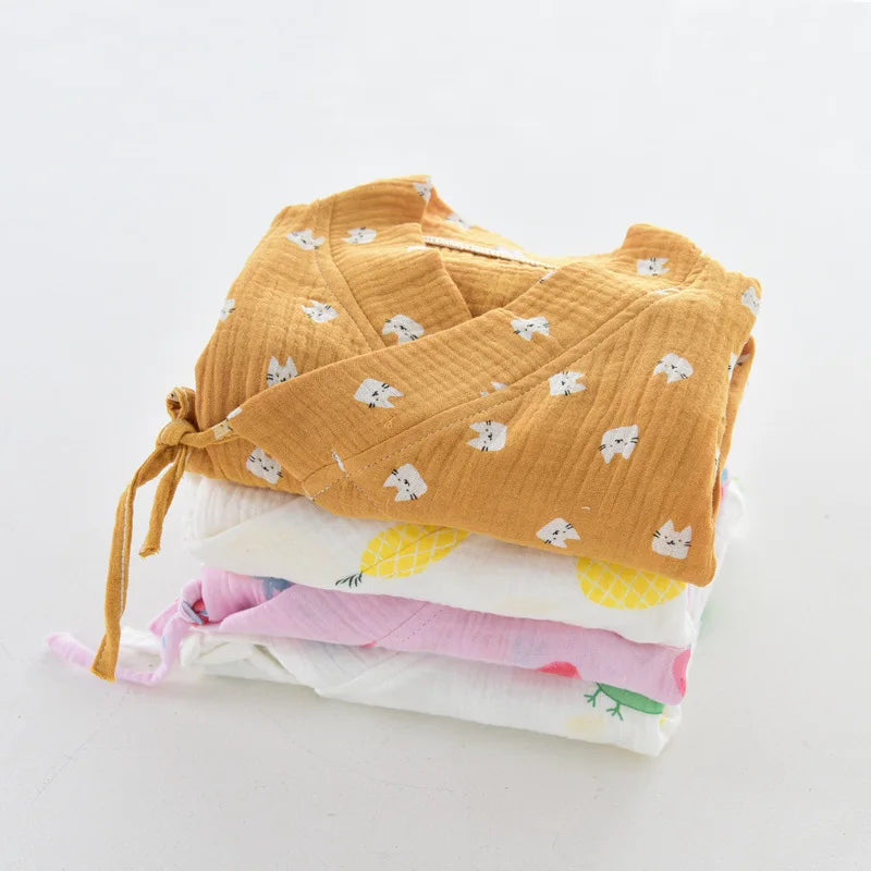 Baby Clothes Newborn Jumpsuit Girls Boys Muslin Cotton Long Sleeve Romper 0-24M