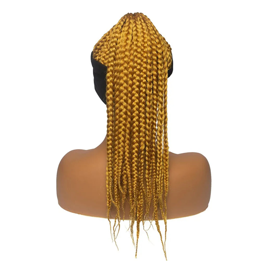 Perruque Headband Tresses Africaines Synthétique | 3 Brins | Queue de Cheval | Couvre-Cheveux | Fibre | Femme