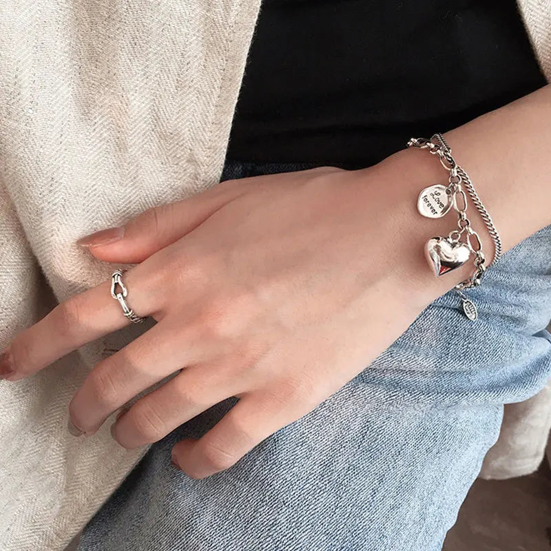 Bracelet à breloques en argent 925 pour femme | Zircon