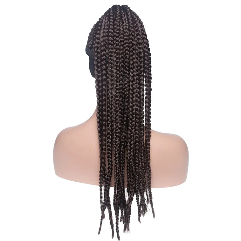 Perruque Headband Tresses Africaines Synthétique | 3 Brins | Queue de Cheval | Couvre-Cheveux | Fibre | Femme