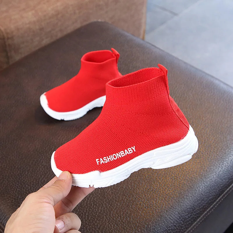 Autumn Summer Kids Sneakers Children Casual Shoes Slip-on Breathable Kids Socks Shoes Non-slip Snow Boots Boys Girls Sport Shoes