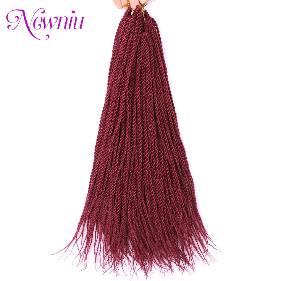 Tresses Crochet Senegalese Twist Synthétiques Ombre | Box Braids | Extensions Cheveux | Femme