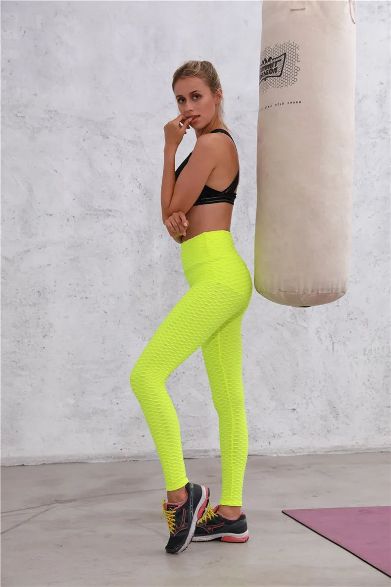 Push Up Leggings Women's Fashion Sport Fitness High Waist Leggings Sexy Butt Lifting Scrunch Workout Gym Tights Pants