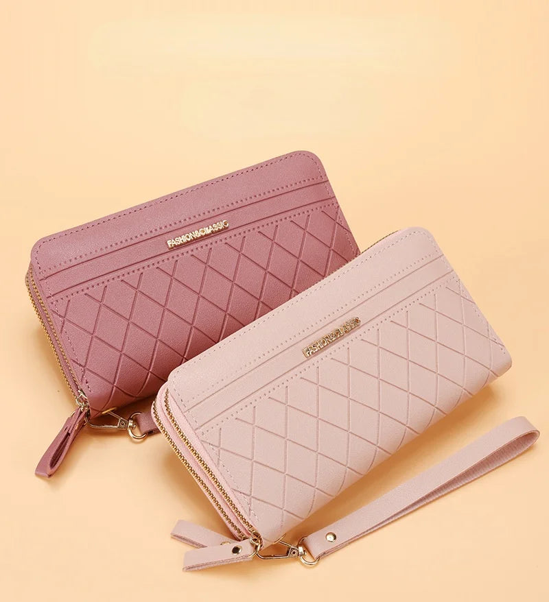 Portefeuille Long Femme | Gland Décoratif | Porte-Monnaie & Porte-Cartes | Cuir PU | Clutch