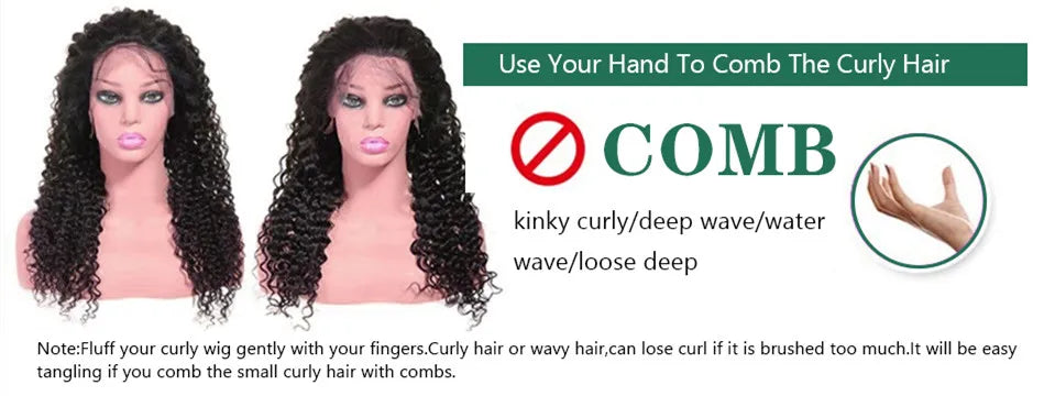 Perruque Deep Curly Lace Transparent | Cheveux Humains Brésiliens | Noir Naturel | Pré-Pluçuée | Femme