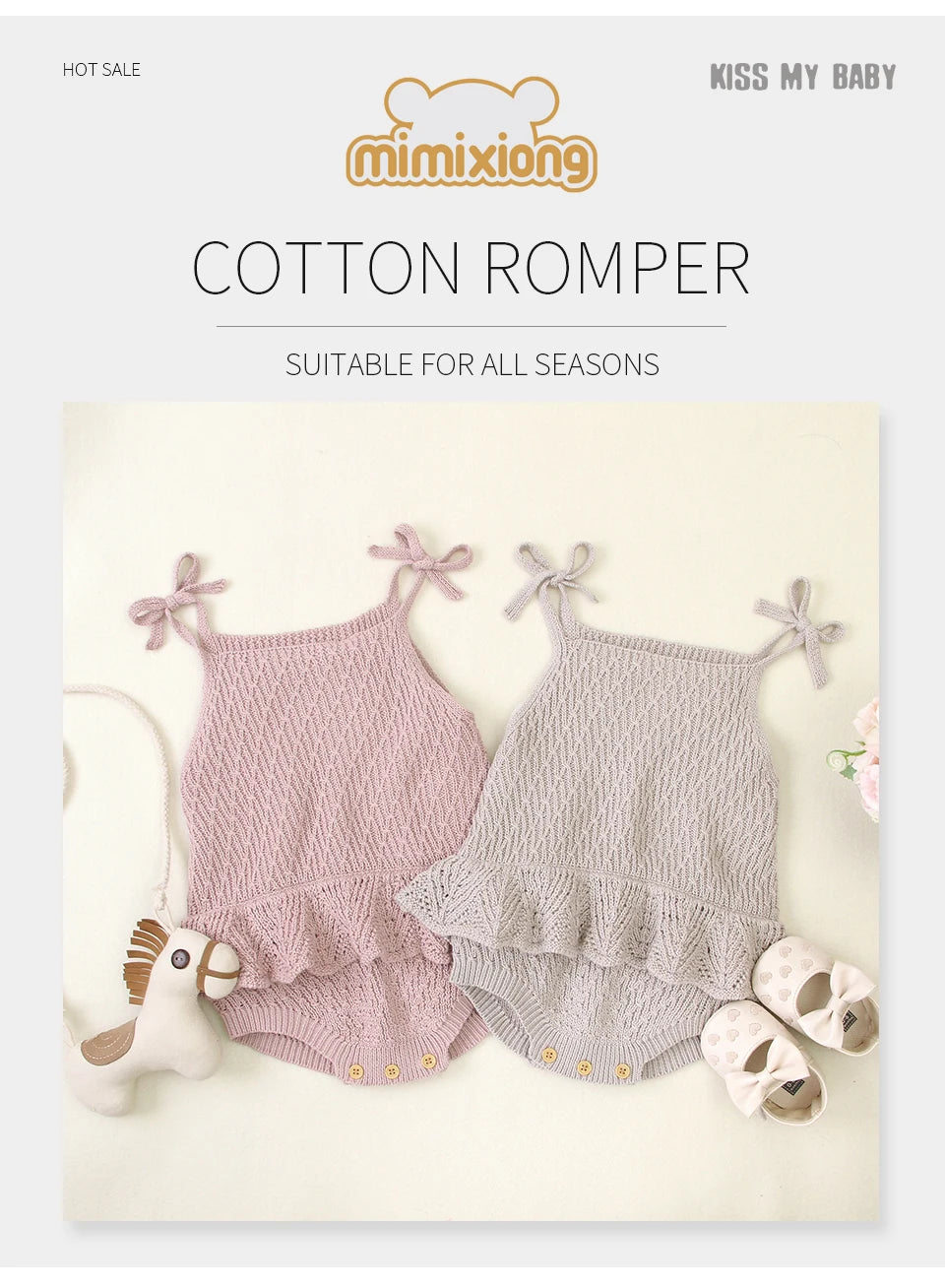 Body Bébé Fille Mignon | Bretelles Tricoté Salopette | Couleur Unie | Combinaison Été | 0-2 Ans