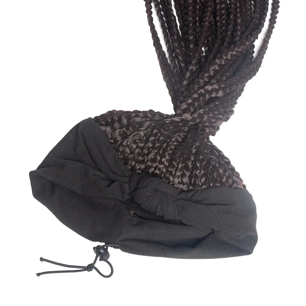 Perruque Headband Tresses Africaines Synthétique | 3 Brins | Queue de Cheval | Couvre-Cheveux | Fibre | Femme