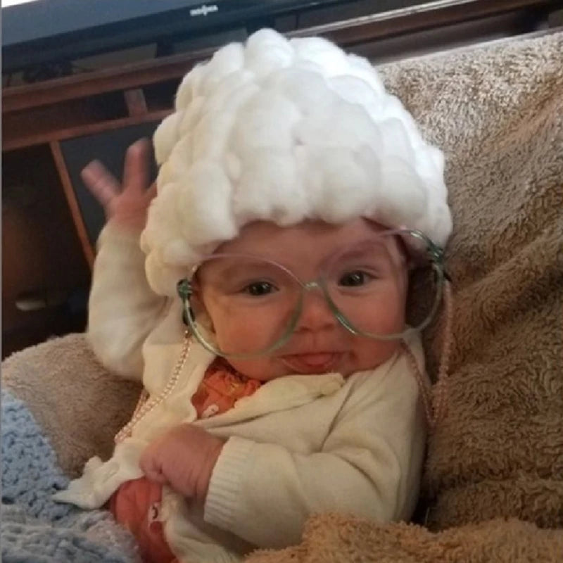 1 Set Funny Baby Photography Props Costume Infant Girls Cosplay Grandma Clothes Photo Shooting Hat Outfits