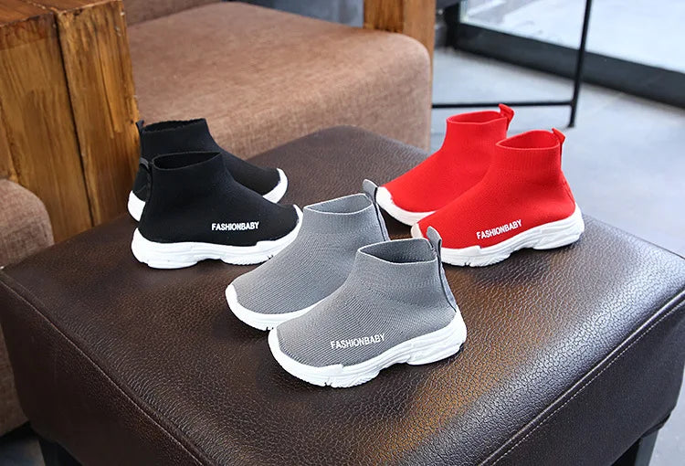 Autumn Summer Kids Sneakers Children Casual Shoes Slip-on Breathable Kids Socks Shoes Non-slip Snow Boots Boys Girls Sport Shoes