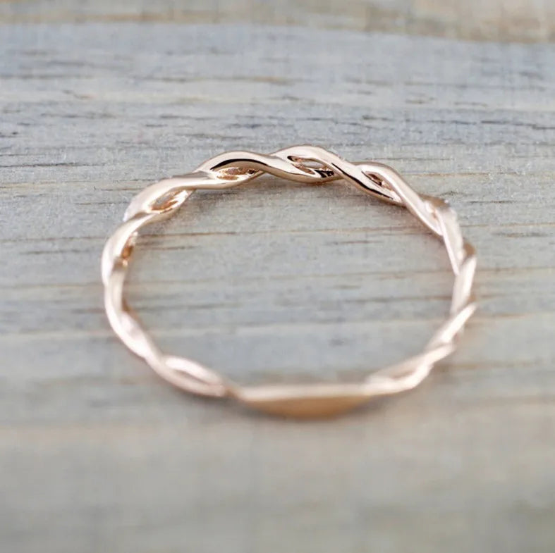 Bague Acier Inoxydable Simple Tendance | Tempérament Élégant | Fiançailles Mariage | Bijou Femme