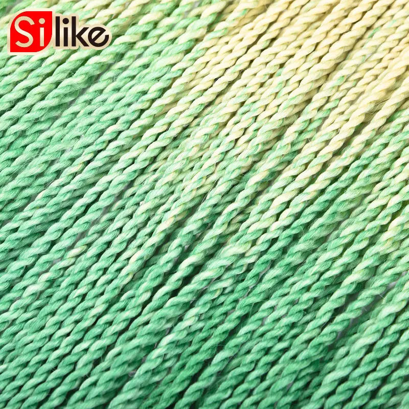 Tresses Crochet Senegalese Twist Ombre | 24 Pouces | 24 Racines/Pack | Synthétique | Femme