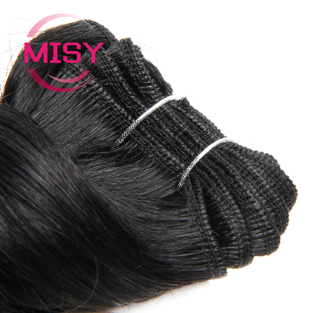 Tissage Curly Court Brésilien | 8 Pouces | Double Drawn | Bouncy Romance Curl | 6 Pcs/Lot | Extensions Cheveux Humains
