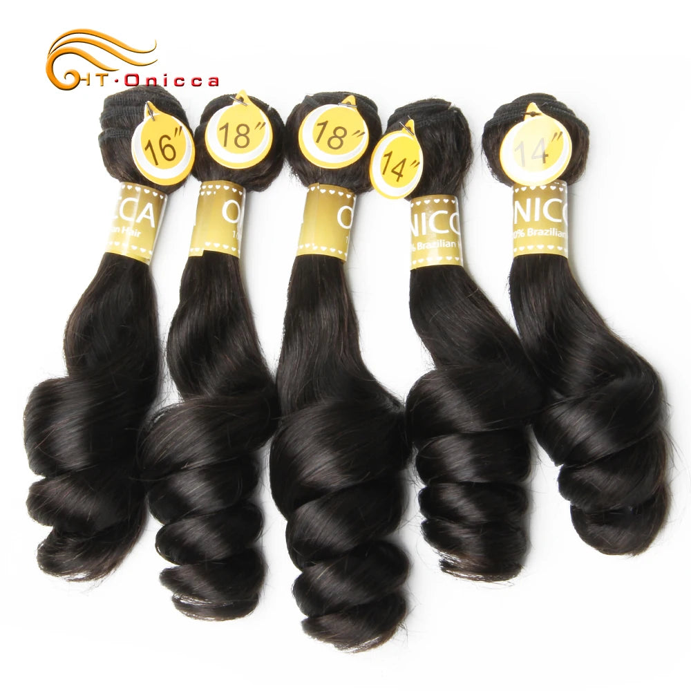 Mèches Loose Wave Brésiliennes | Double Drawn | 5 Paquets | Egg Curl | Cheveux Humains Remy | Extensions