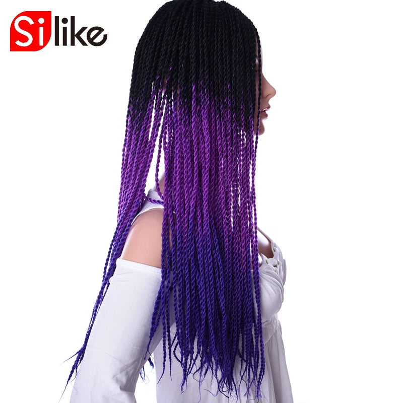 Tresses Crochet Senegalese Twist Ombre | 24 Pouces | 24 Racines/Pack | Synthétique | Femme