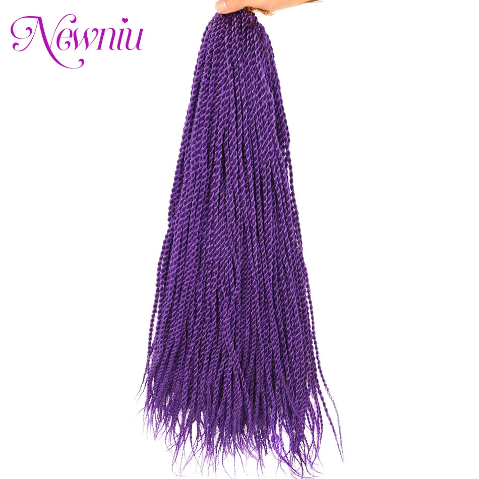 Tresses Crochet Senegalese Twist Synthétiques Ombre | Box Braids | Extensions Cheveux | Femme