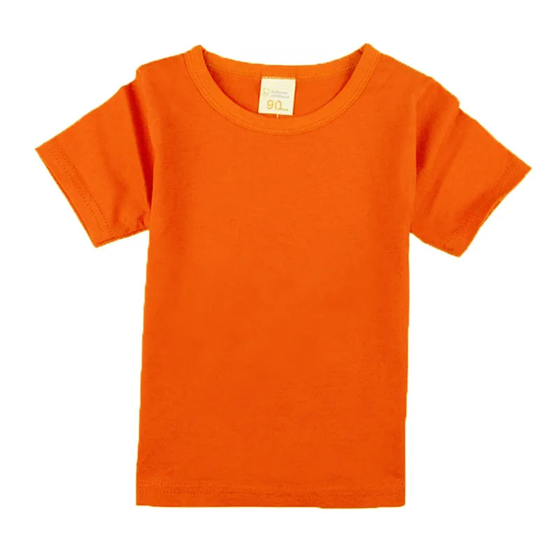 Boys Long Sleeve T-Shirts For Children Spring Autumn Pure Color T-shirt Cotton 1-15T Kids Clothing Baby Girls Tops Tees Clothes