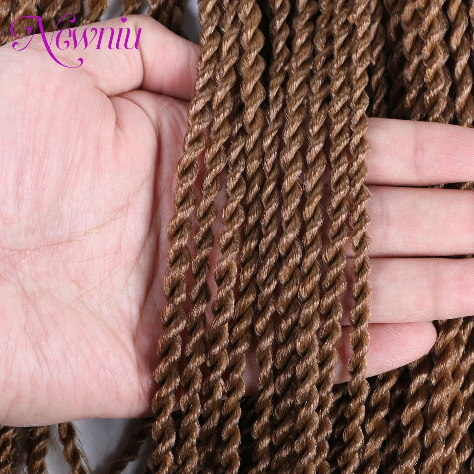 Tresses Crochet Senegalese Twist Synthétiques Ombre | Box Braids | Extensions Cheveux | Femme