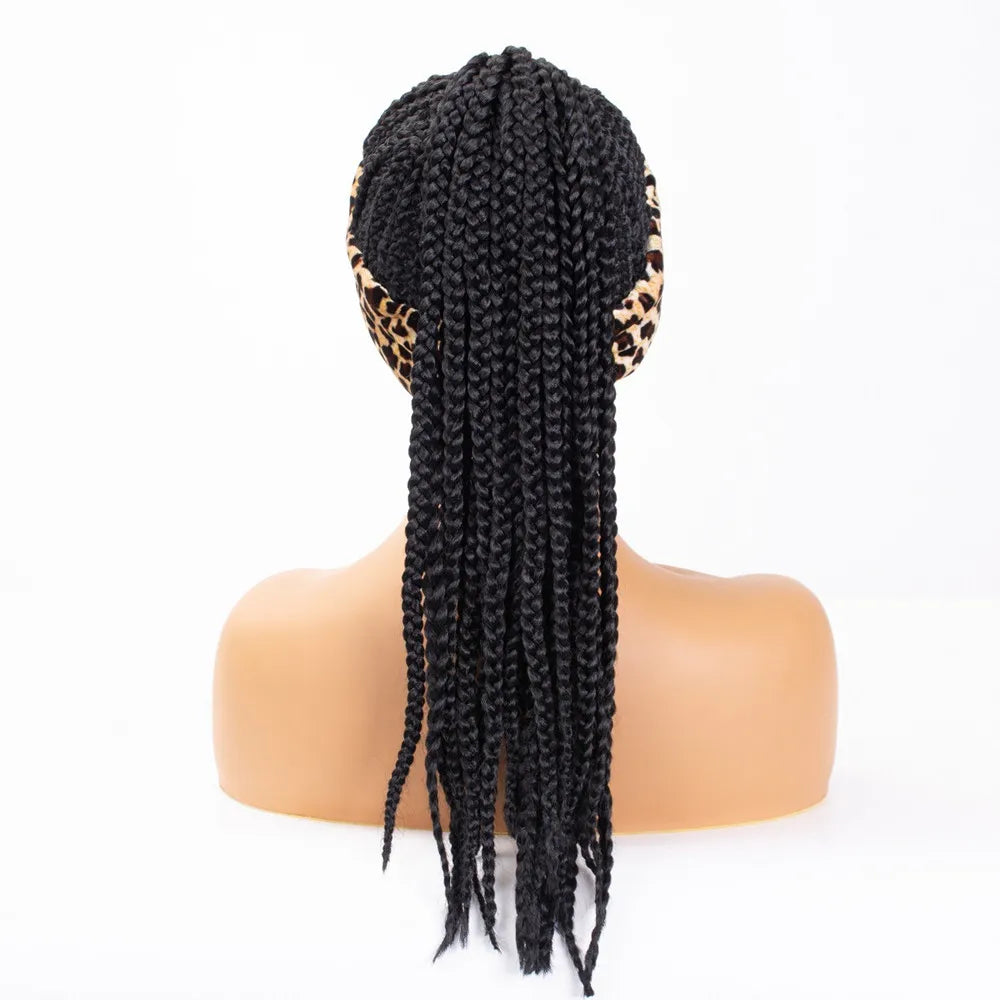 Perruque Headband Tresses Africaines Synthétique | 3 Brins | Queue de Cheval | Couvre-Cheveux | Fibre | Femme