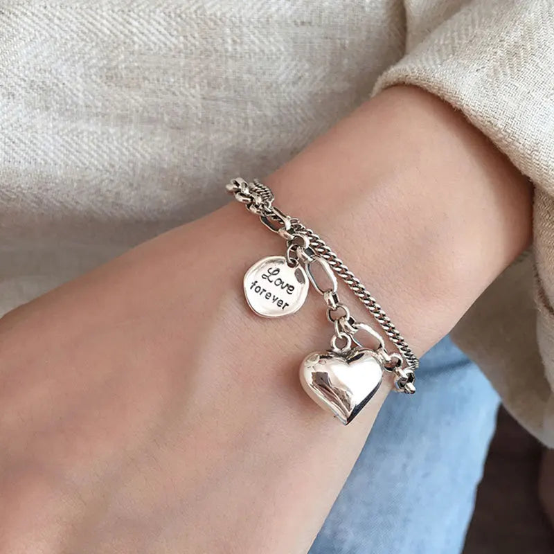 Bracelet à breloques en argent 925 pour femme | Zircon