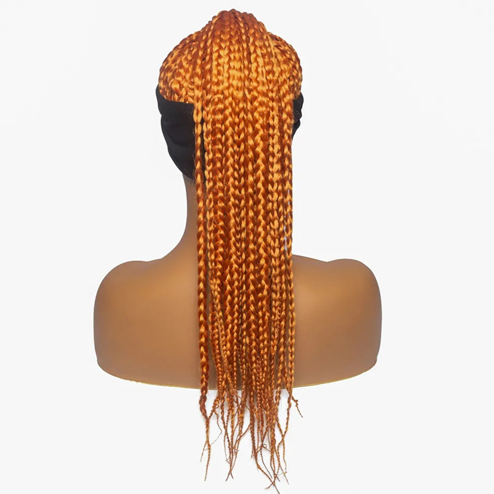 Perruque Headband Tresses Africaines Synthétique | 3 Brins | Queue de Cheval | Couvre-Cheveux | Fibre | Femme