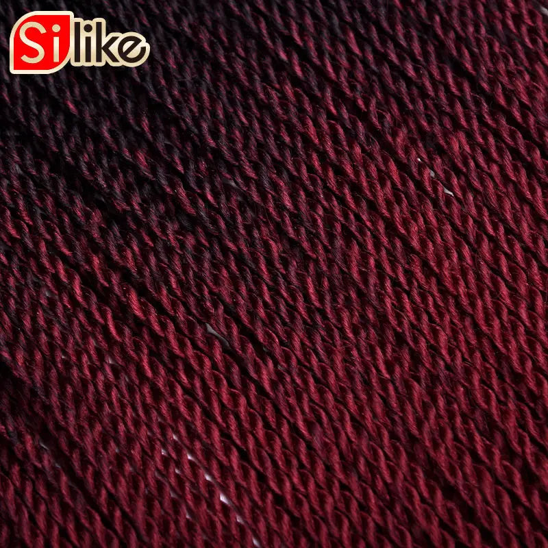 Tresses Crochet Senegalese Twist Ombre | 24 Pouces | 24 Racines/Pack | Synthétique | Femme