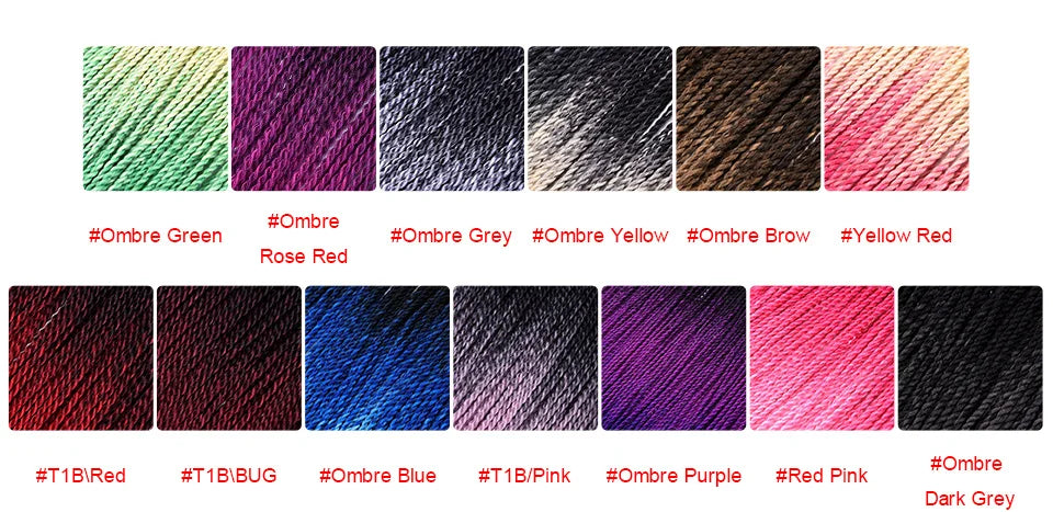 Tresses Crochet Senegalese Twist Ombre | 24 Pouces | 24 Racines/Pack | Synthétique | Femme