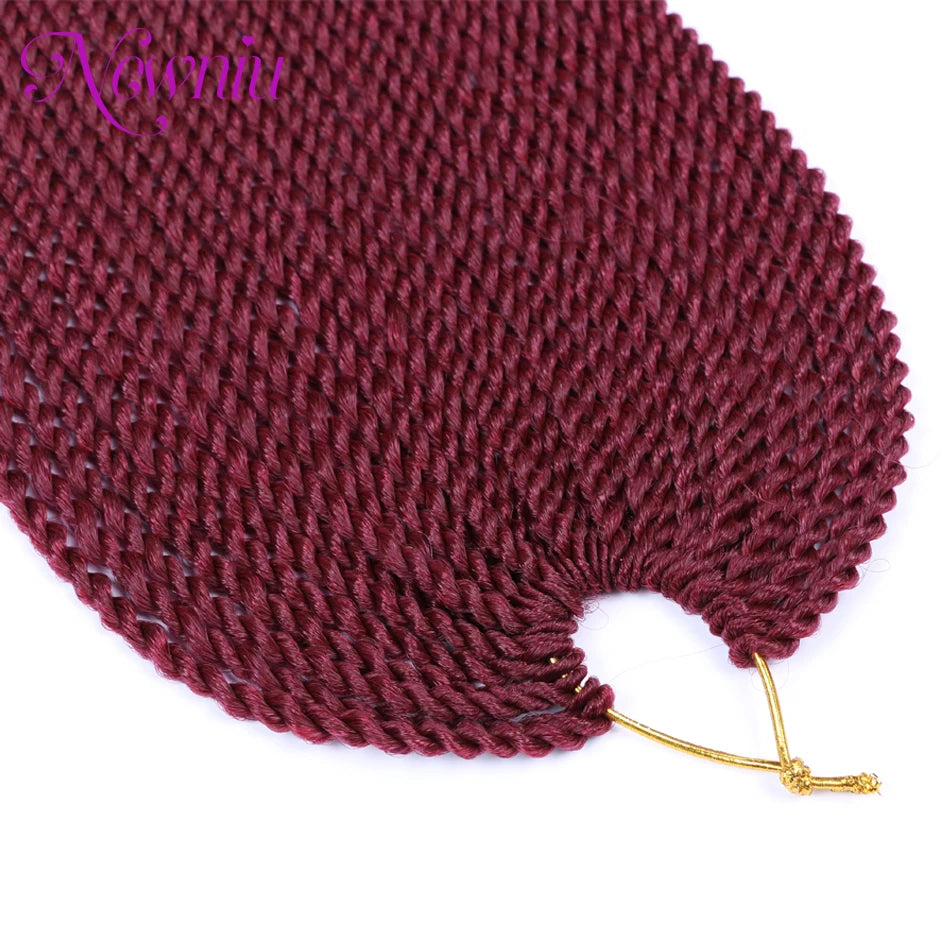 Tresses Crochet Senegalese Twist Synthétiques Ombre | Box Braids | Extensions Cheveux | Femme