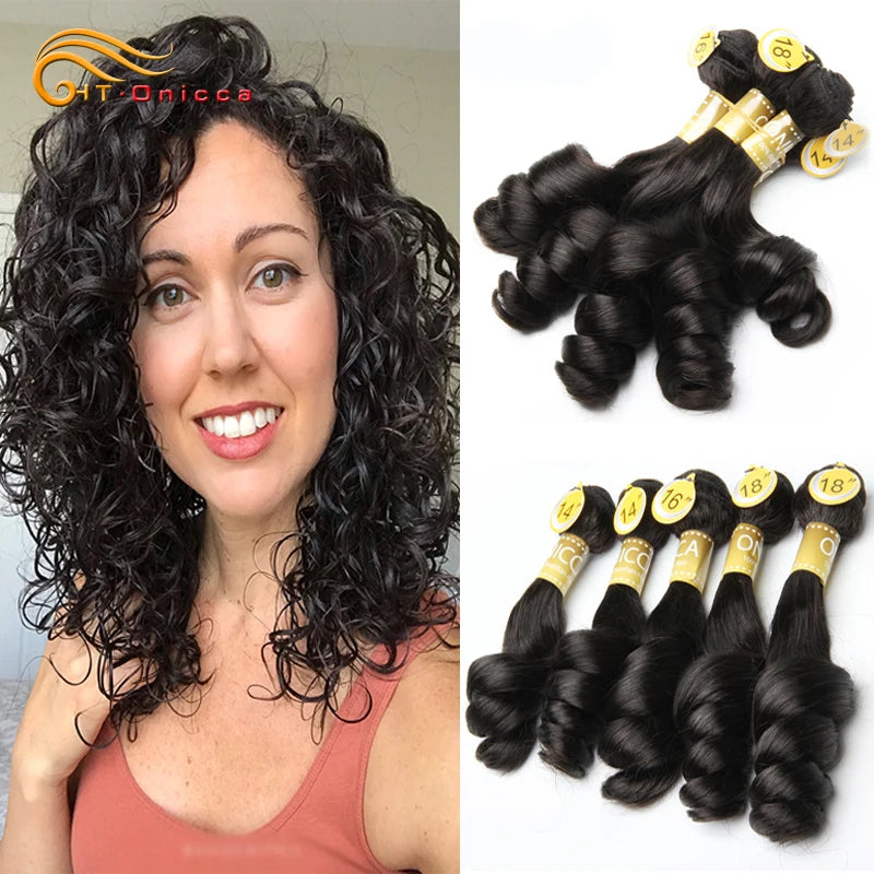 Mèches Loose Wave Brésiliennes | Double Drawn | 5 Paquets | Egg Curl | Cheveux Humains Remy | Extensions