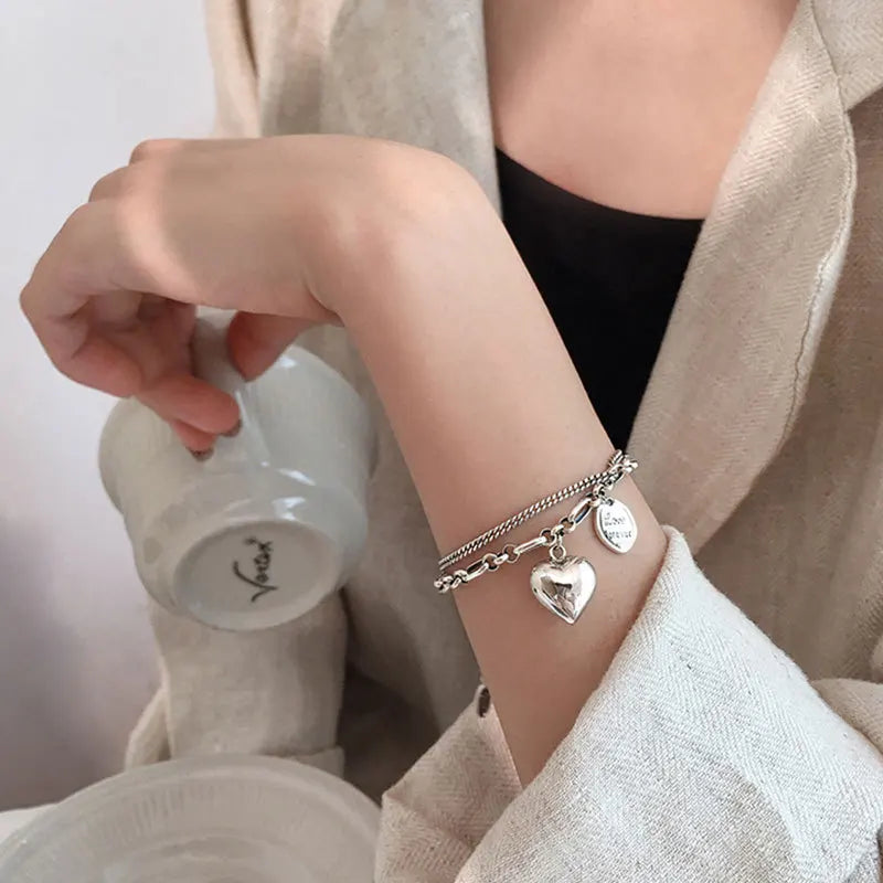 Bracelet à breloques en argent 925 pour femme | Zircon