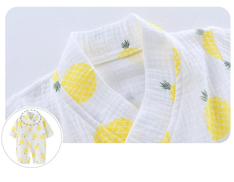 Baby Clothes Newborn Jumpsuit Girls Boys Muslin Cotton Long Sleeve Romper 0-24M
