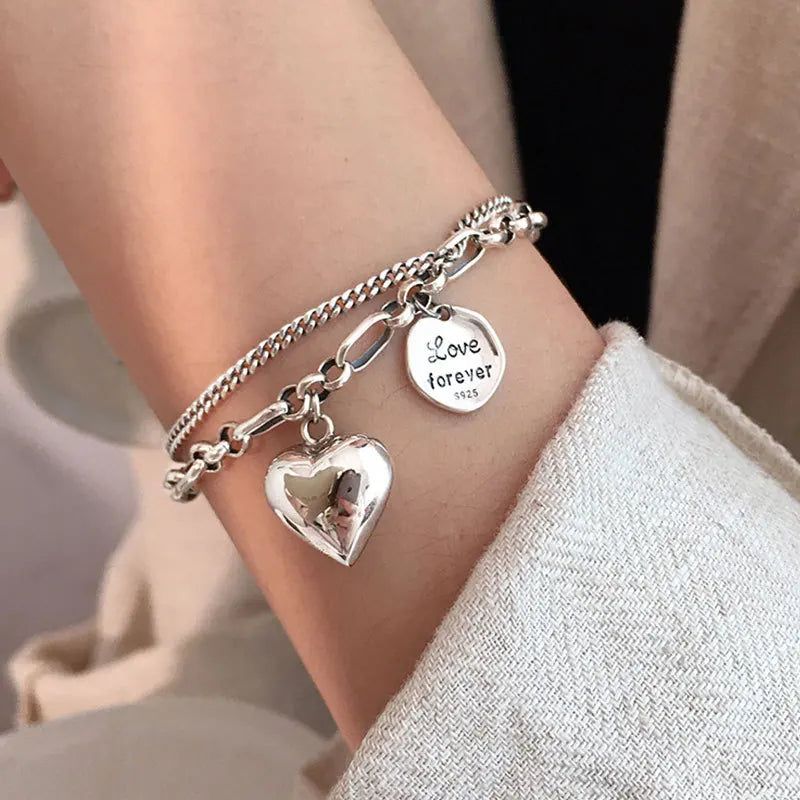 Bracelet à breloques en argent 925 pour femme | Zircon