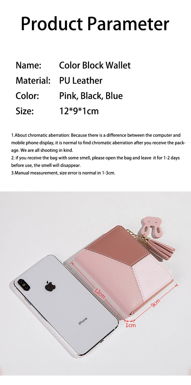 Women's PU Leather Wallet Women's Leather Wallet Women's Purses Card Holder Foldable Portable Lady Coin Purses