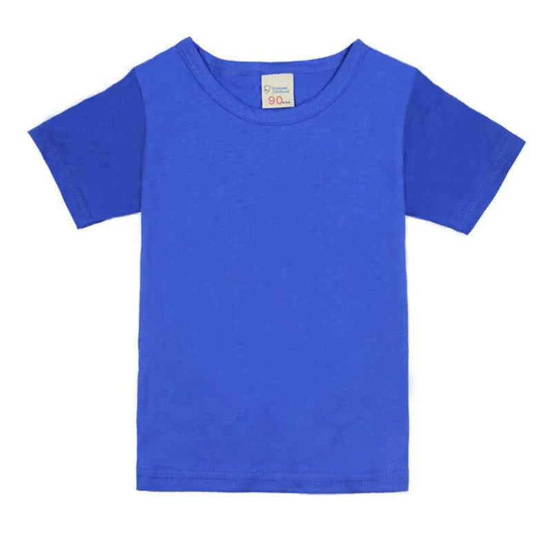 Boys Long Sleeve T-Shirts For Children Spring Autumn Pure Color T-shirt Cotton 1-15T Kids Clothing Baby Girls Tops Tees Clothes