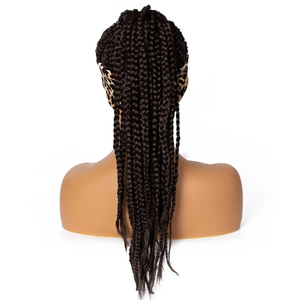 Perruque Headband Tresses Africaines Synthétique | 3 Brins | Queue de Cheval | Couvre-Cheveux | Fibre | Femme