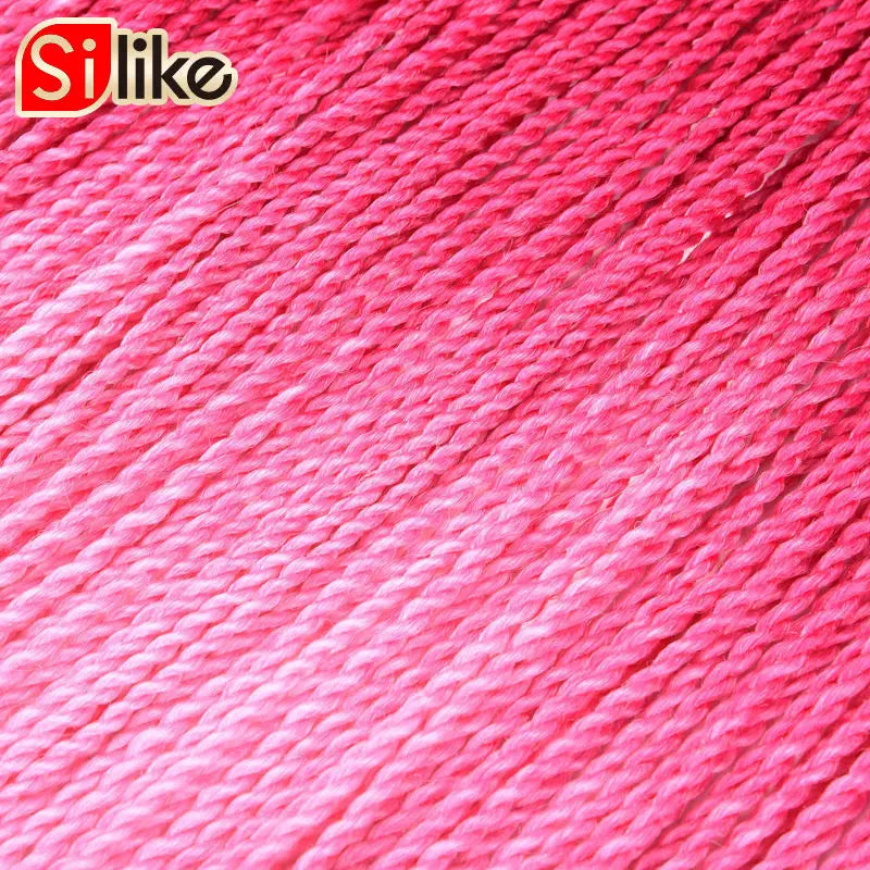 Tresses Crochet Senegalese Twist Ombre | 24 Pouces | 24 Racines/Pack | Synthétique | Femme
