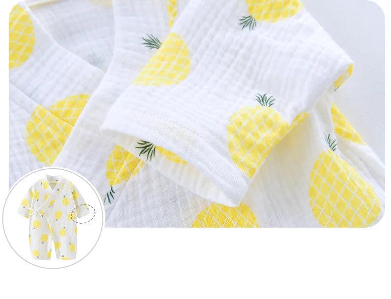 Baby Clothes Newborn Jumpsuit Girls Boys Muslin Cotton Long Sleeve Romper 0-24M
