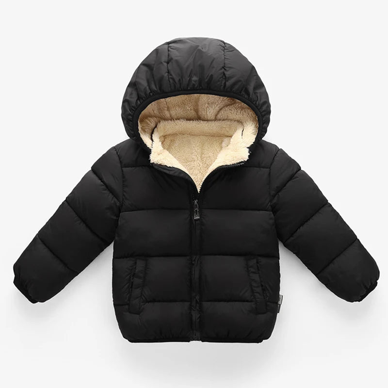 Veste d’hiver à capuche pour enfant | Polyester