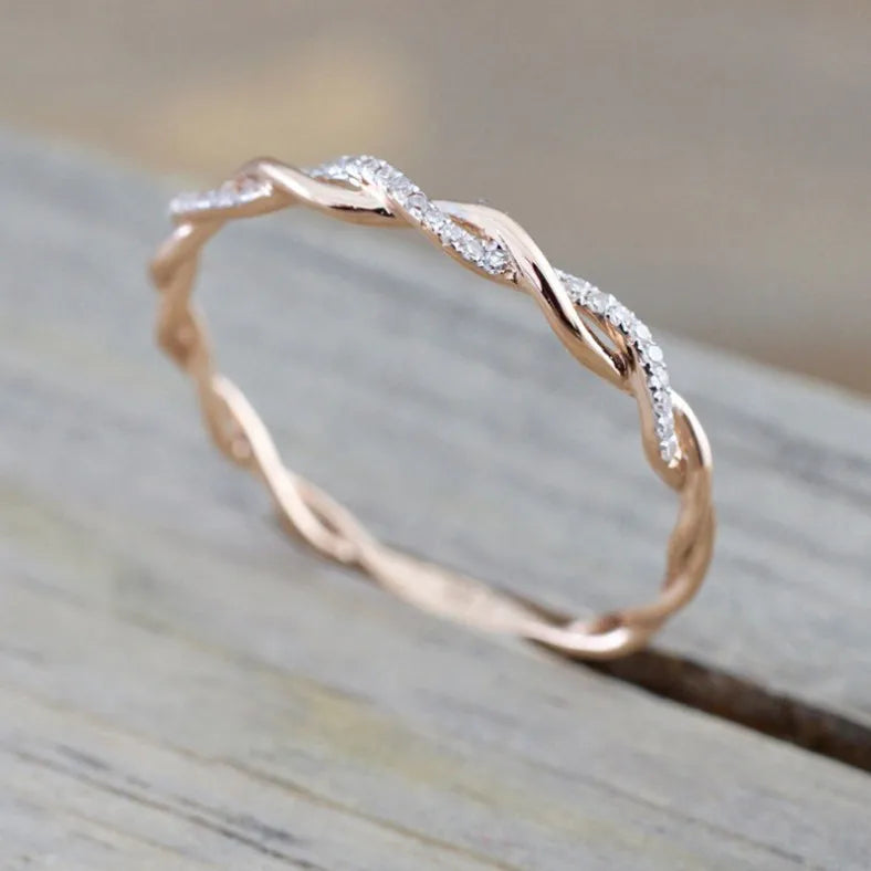 Bague Acier Inoxydable Simple Tendance | Tempérament Élégant | Fiançailles Mariage | Bijou Femme