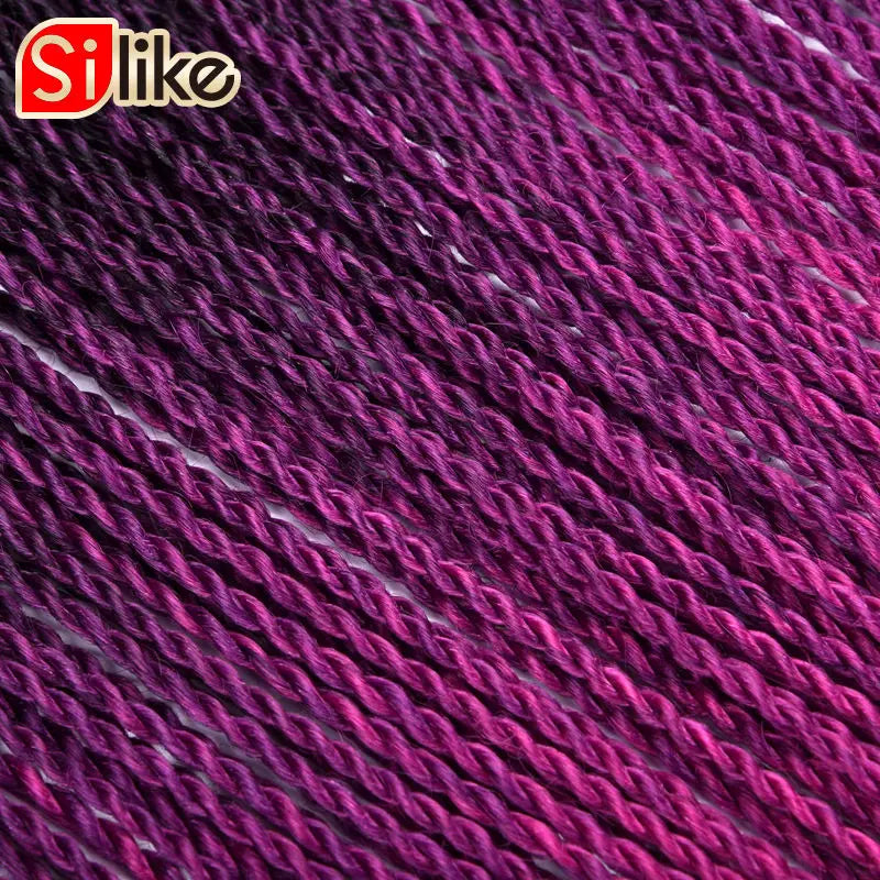 Tresses Crochet Senegalese Twist Ombre | 24 Pouces | 24 Racines/Pack | Synthétique | Femme