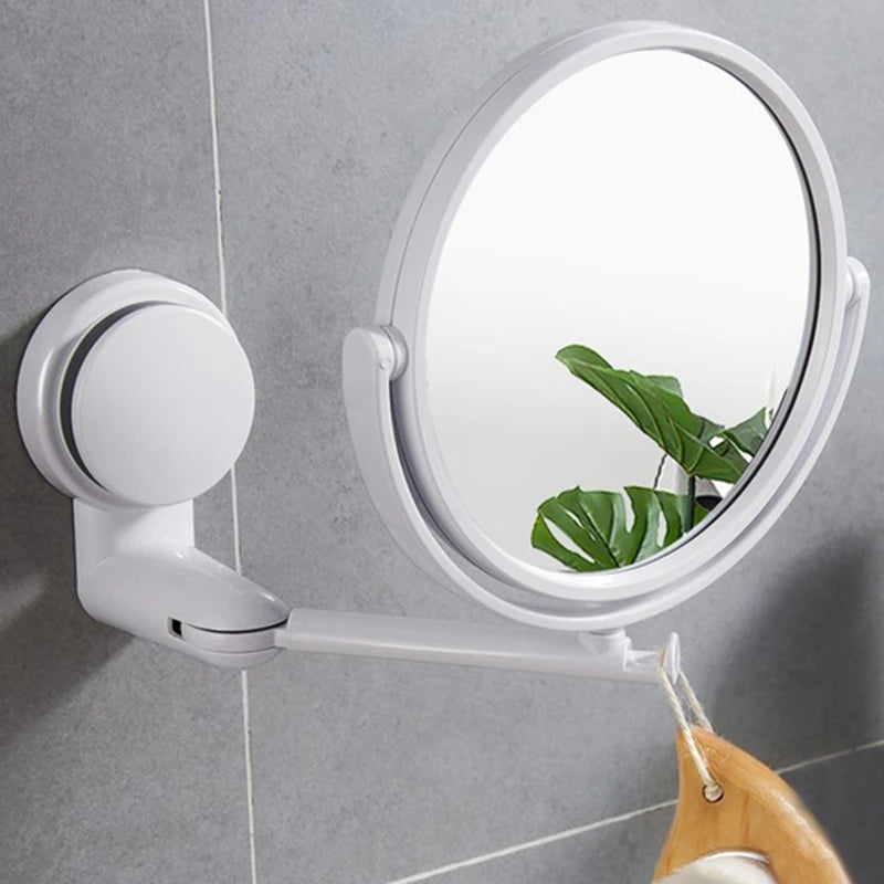 HD Plane Mirror Magnified Makeup Shaving Vanity Mirror Bathroom Wall Mounted 360 Degree Rotating Mirror Wall Mirrors