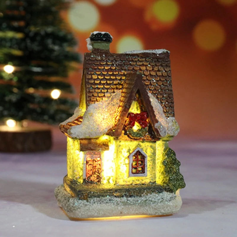 Christmas House Light Decorations For Home Ornaments Kids Xmas Gift New Year 2025 Navidad Decor Bedroom Night Light With Battery