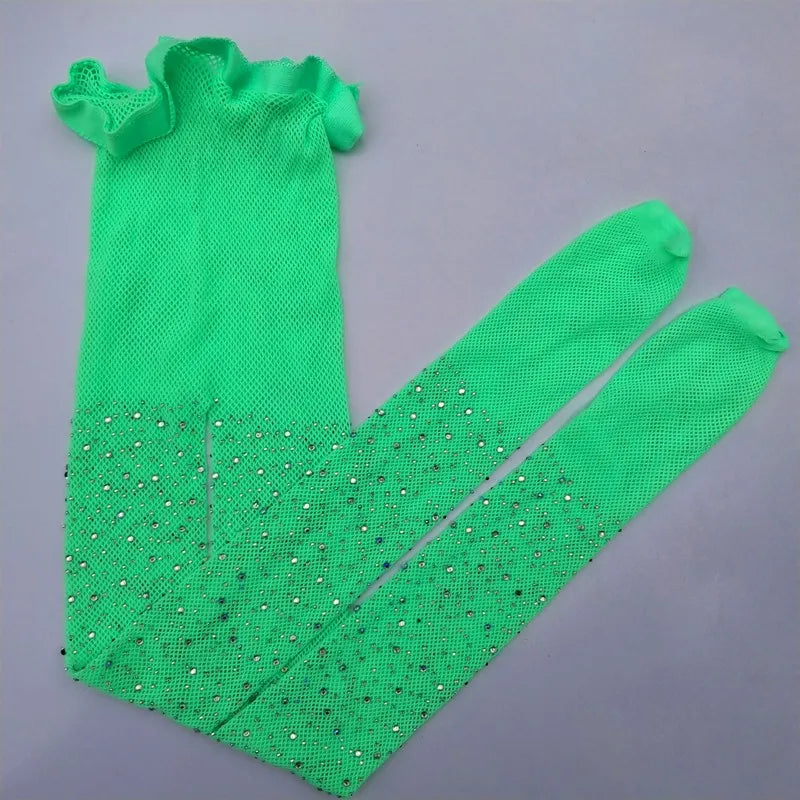 Fashion Kids Girls Sequin Mesh Fishnet Fish Net Pantyhose Tights Stockings Children High Stockings (More than 20PCS discounts)