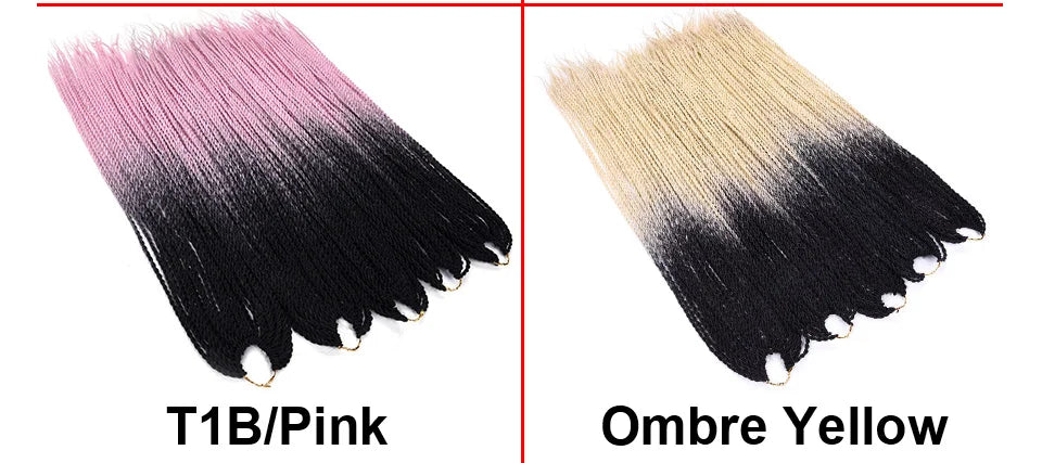 Tresses Crochet Senegalese Twist Ombre | 24 Pouces | 24 Racines/Pack | Synthétique | Femme