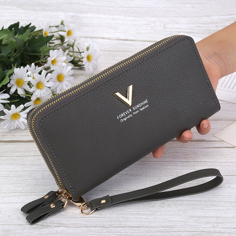 Portefeuille Long Femme | Gland Décoratif | Porte-Monnaie & Porte-Cartes | Cuir PU | Clutch