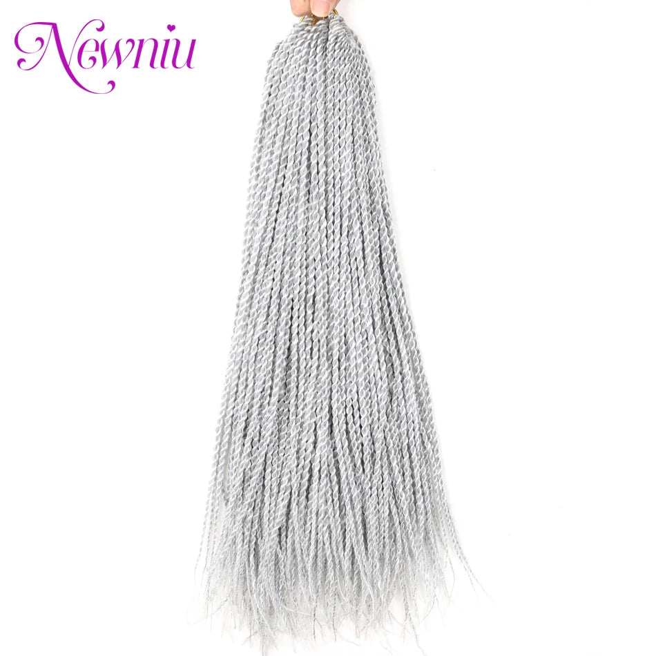 Tresses Crochet Senegalese Twist Synthétiques Ombre | Box Braids | Extensions Cheveux | Femme