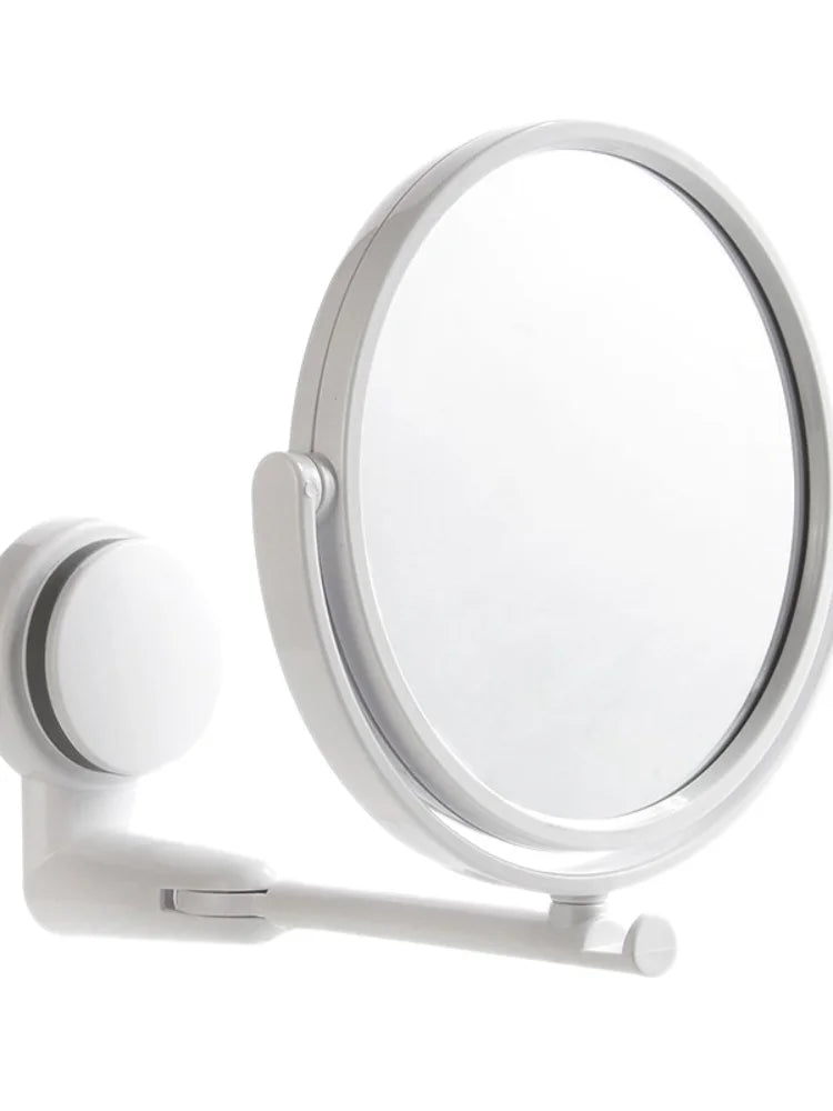HD Plane Mirror Magnified Makeup Shaving Vanity Mirror Bathroom Wall Mounted 360 Degree Rotating Mirror Wall Mirrors