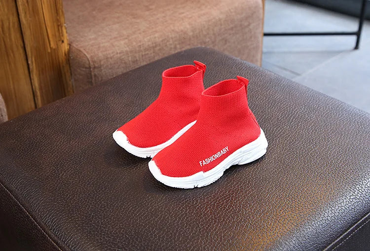 Autumn Summer Kids Sneakers Children Casual Shoes Slip-on Breathable Kids Socks Shoes Non-slip Snow Boots Boys Girls Sport Shoes